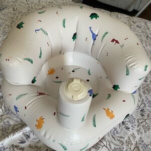Inflatable Baby Seat with Dinosaur Print
